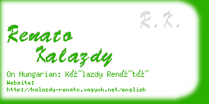 renato kalazdy business card